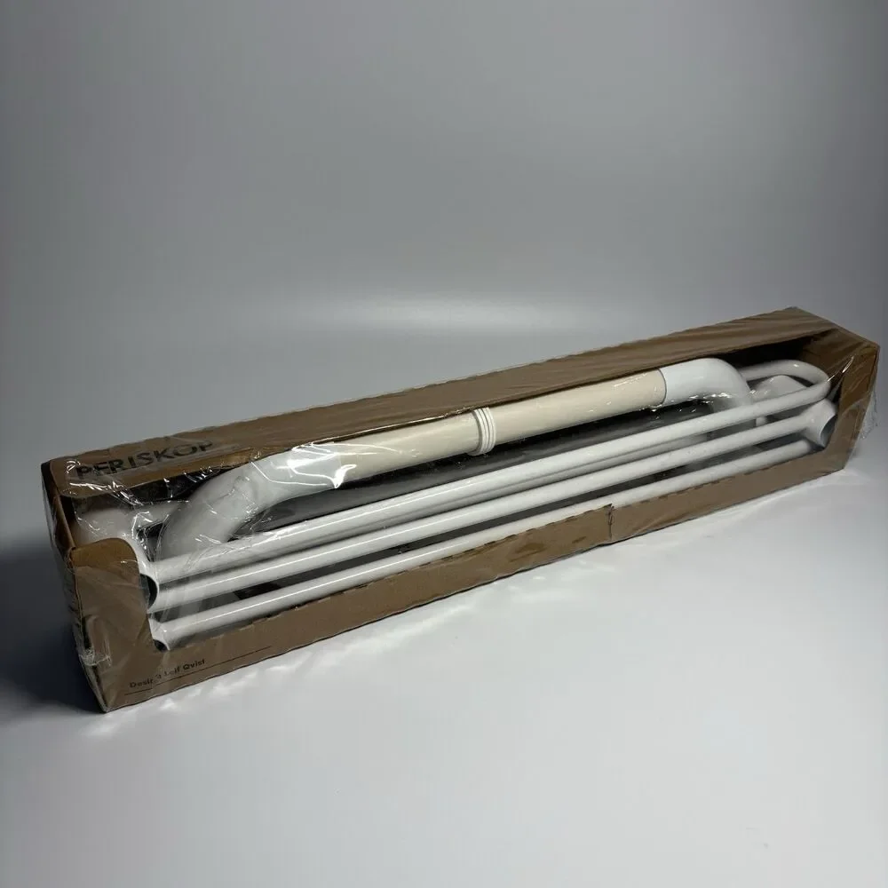 New IKEA Periskop Towel Rods Holders White Enamel Metal Swivel 958.072.10